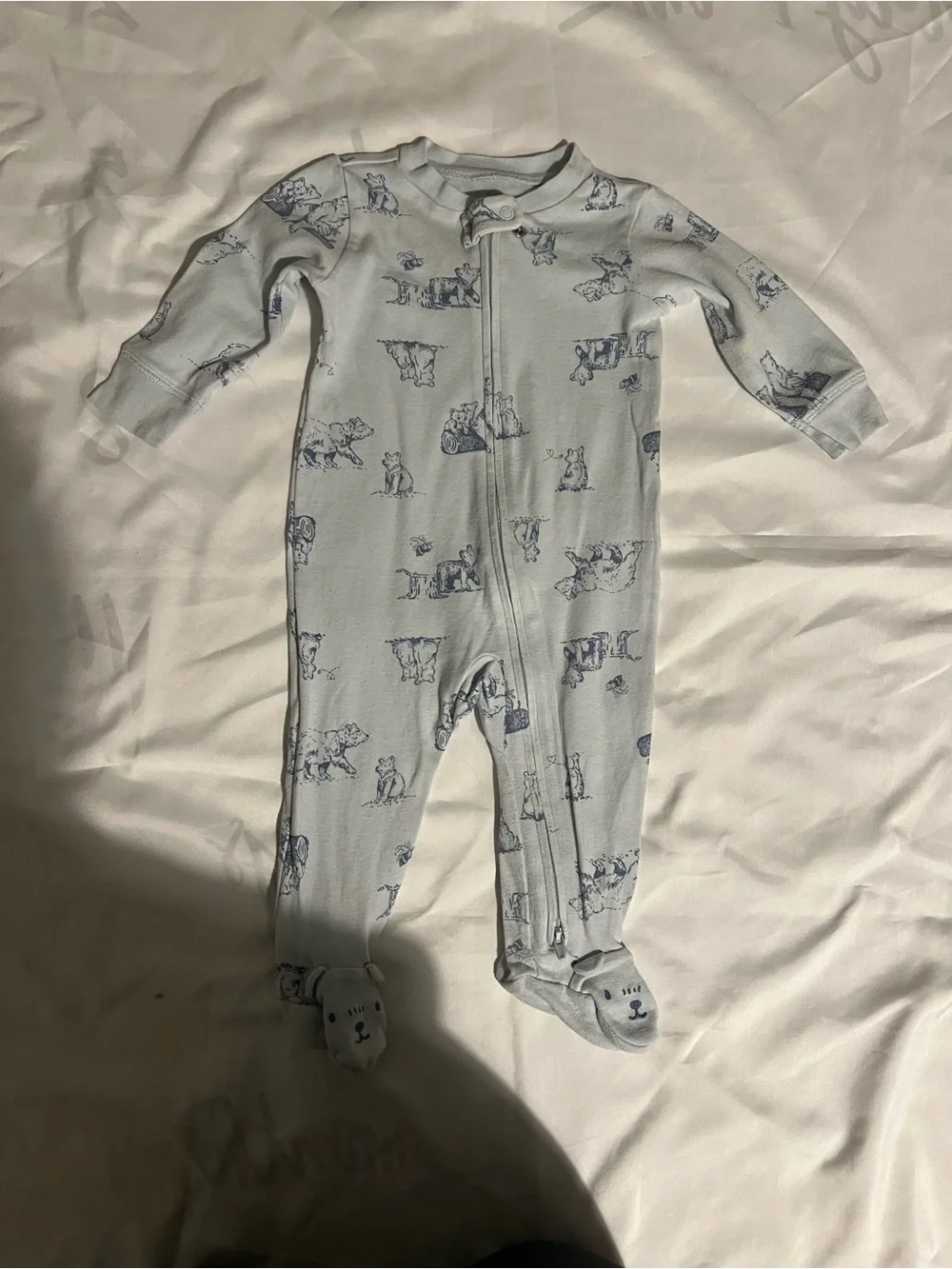 Set of Three Carter’s One-Pieces With One Piece and Footed Pajamas Size 6 Months